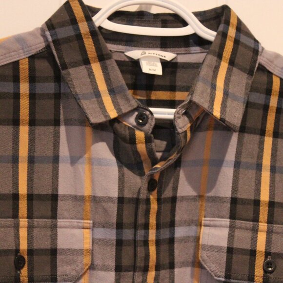 2/$25 🏷 Rip Zone Blue & Brown Plaid Flannel Button Up Men's M - Picture 3 of 5